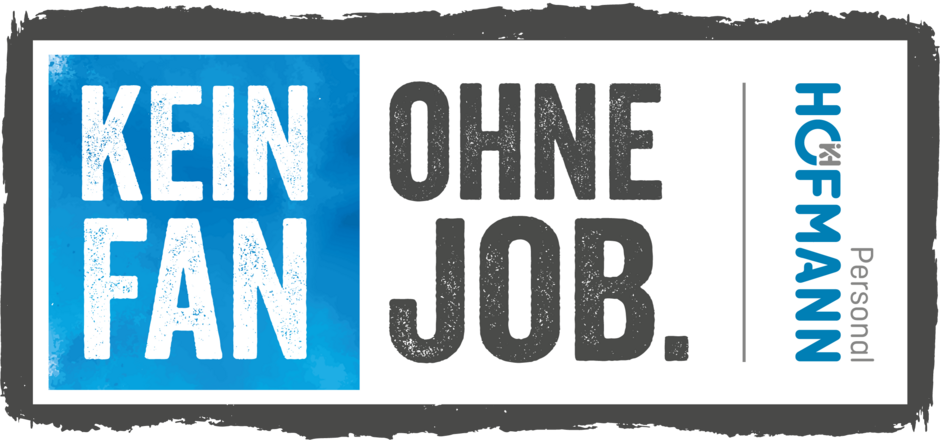 Logo "Kein Fan ohne Job", eine Initiative von Hofmann Personal, damit jeder Fan mit uns den passenden Job findet.