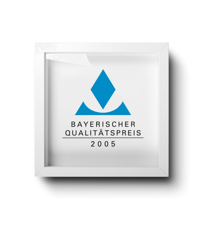 Logo Bayerischer Qualitätspreis 2005, Auszeichnung für Hofmann Personal für exzellentes Qualitätsmanagement in Zeitarbeit.