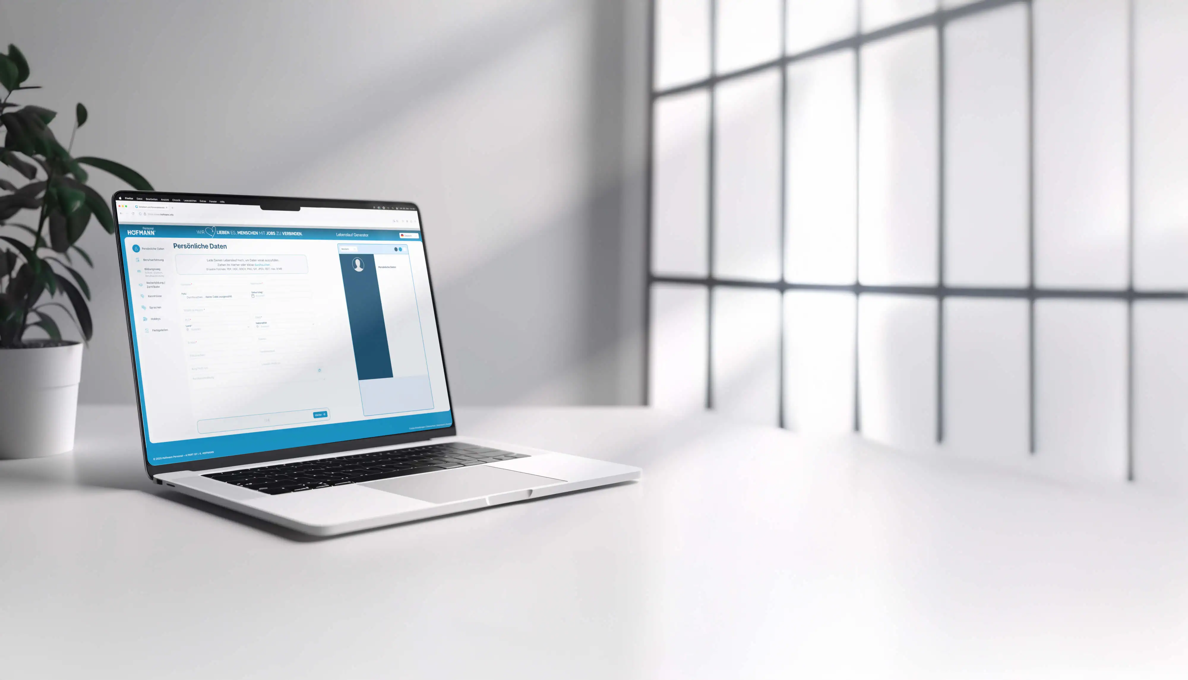 Hintergrundbild - Ein professioneller Lebenslauf macht den Unterschied.